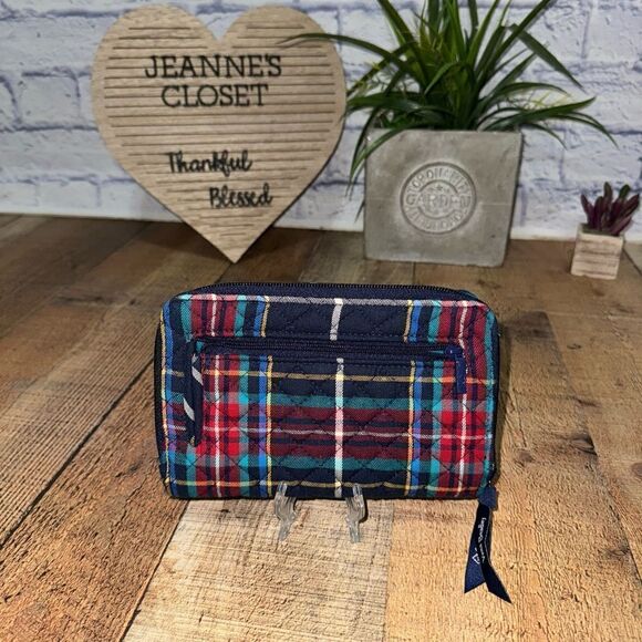 Vera Bradley Retired Scottie Dog Tartan Plaid RFD Turnlock Wallet - Picture 2 of 11